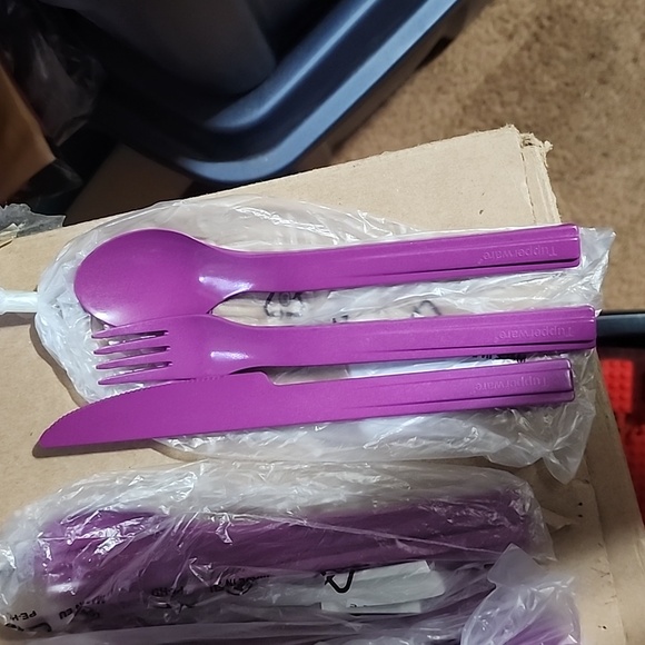 Snap together On the Go Cutlery - Purple (knife, fork,spoon) - Picture 5 of 5